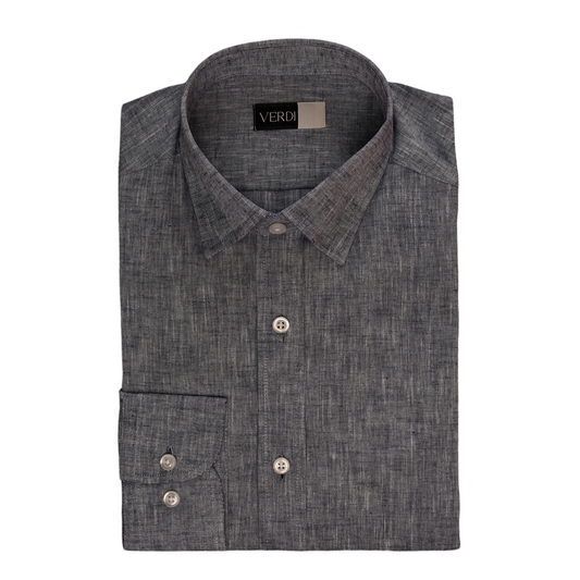 VERDI BLUE LINEN SHIRT