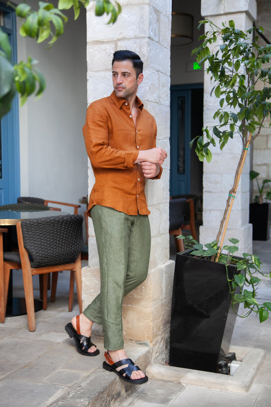 Terracota Linen Shirt