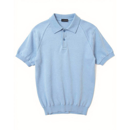 Woven Sky Blue Polo Shirt