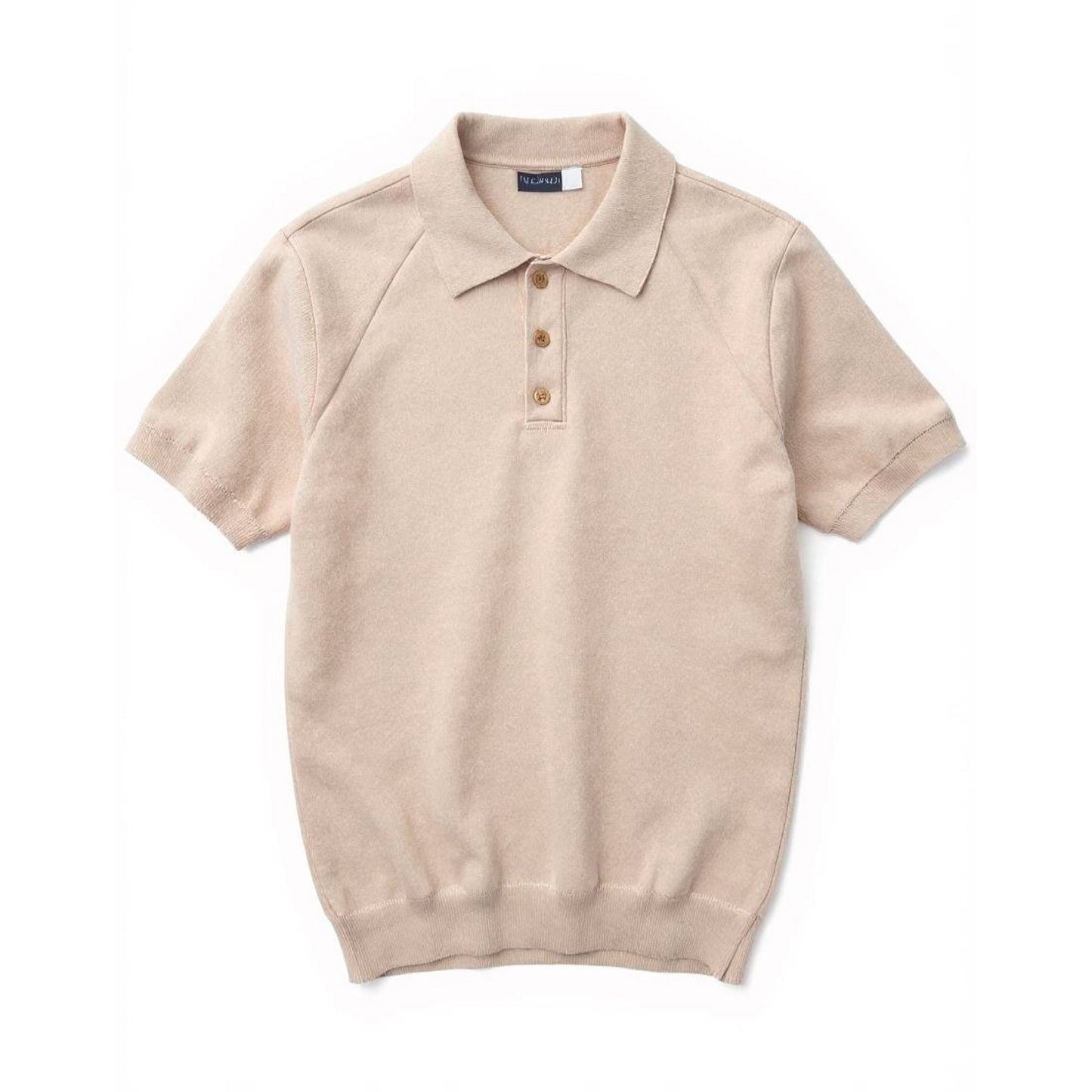 Knit Beige Polo Shirt