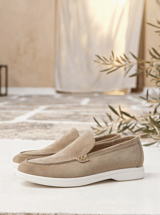 Loafer-Style Beige Shoes