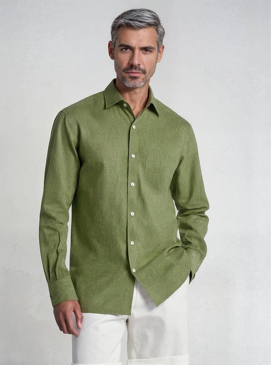 Green Linen Shirt